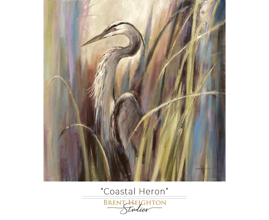 Coastal Heron (19.7" x 19.7")