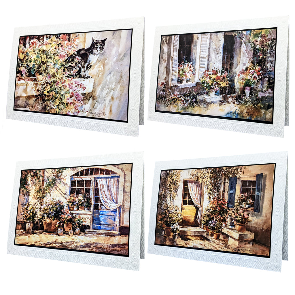 Brent Heighton Studios Deluxe Greeting Cards 5”x7”, Blank Inside, Perfect for All Occasions, 4 Cards with Envelopes (Set C)…