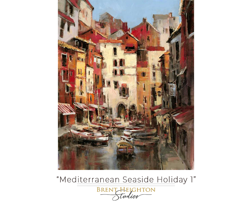 Mediterranean Seaside Holiday I (19.7" x 27.6")