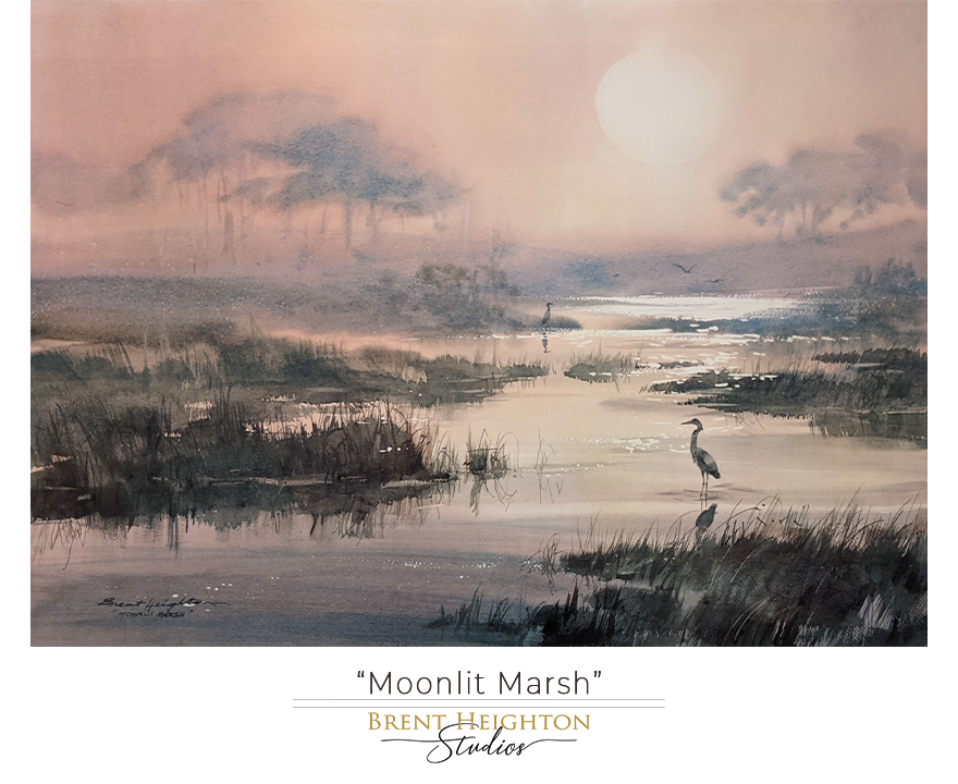 Moonlit Marsh (24.75" x 18")